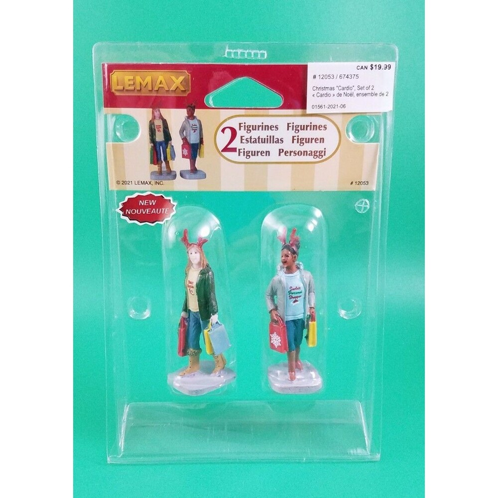 Lemax Christmas Village 2021 Christmas" Cardio" Set of 2 Shopping Women